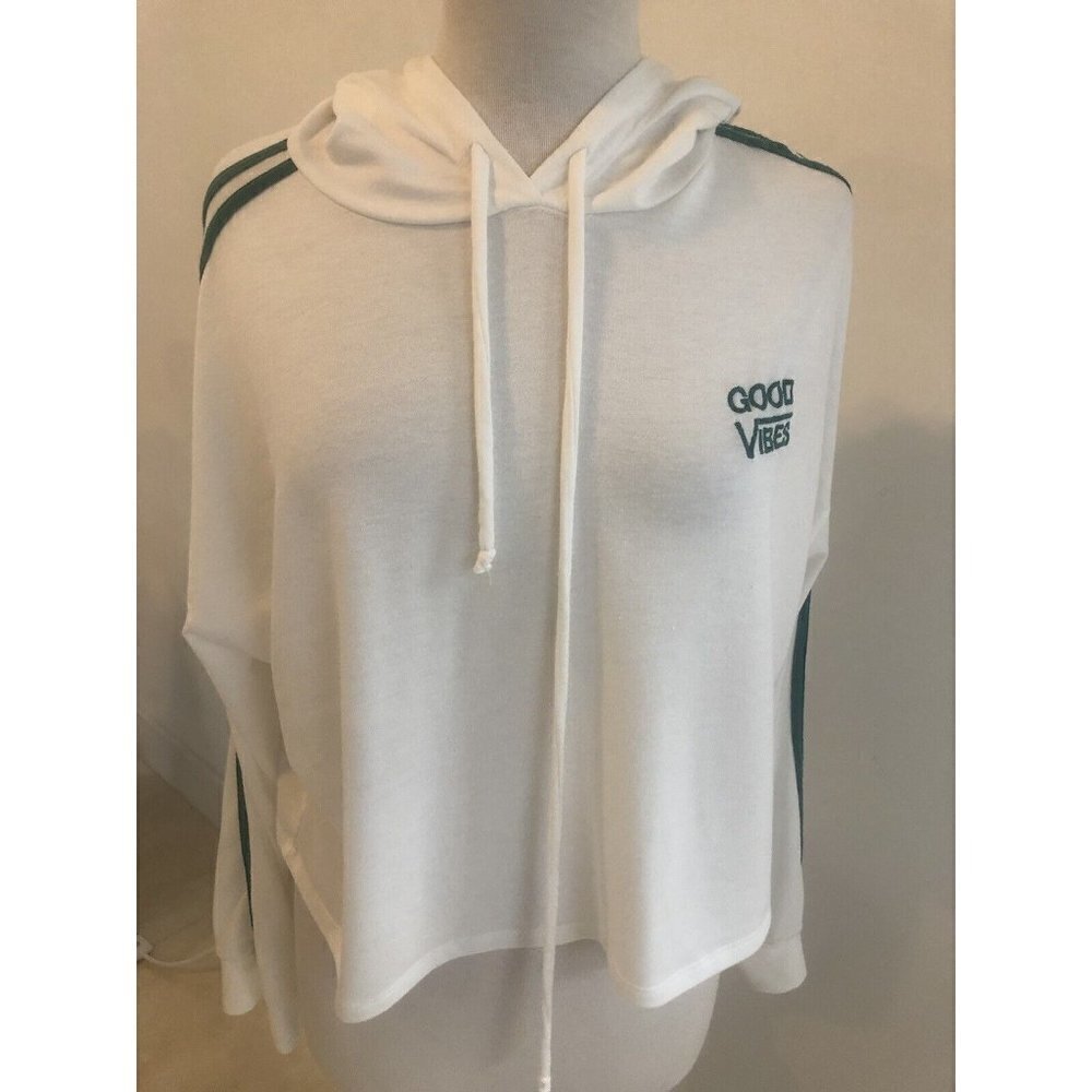 CALI BABY "Good Vibes" LA Fashion WHITE Hoodie, Size XL
